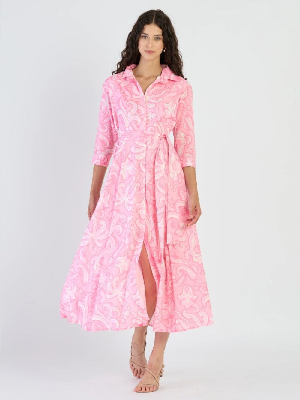 NWT - Beyond by Vera 858 Emily Shirt Dress in Mermaid Rose, Size XL